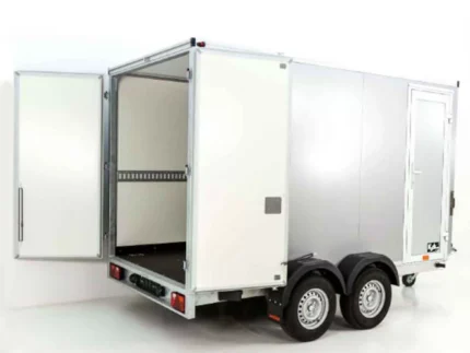 Remorque fourgon Vezeko 204x405cm hauteur : 205cm 2,7t | Porte | argent